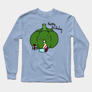 Happpy Birthday - Green Bell Pepper Long Sleeve T-Shirt